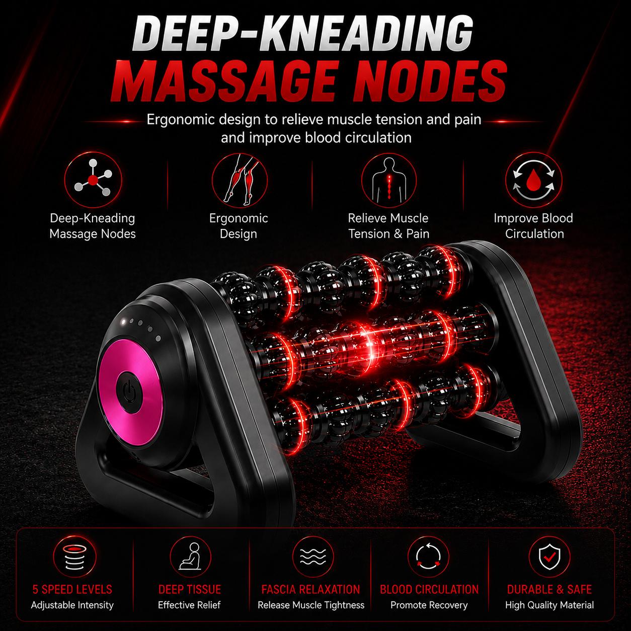 Triangle Massage Roller for Shoulders Back and Legs Deep Tissue Muscle Relief Home Recovery